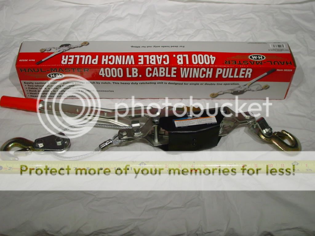 Ratcheting Hand Crank Handle 2 Ton 4000 Lb Cable Winch Puller Haul